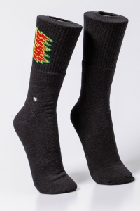 Meia Cano Longo Alto Chronic Tag Raio Roots