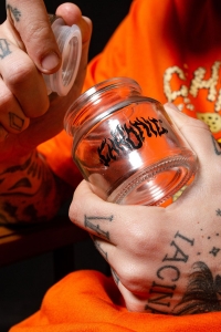 Pote Hermético Vidro Chronic 420 Cura Erva Armazenagem 134ml