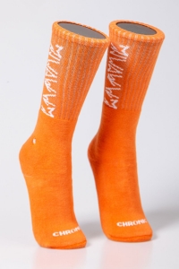 Meia Cano Longo Alto Chronic - Laranja
