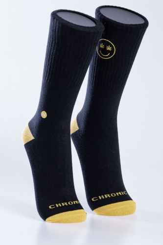 Meia Cano Longo Alto Chronic Smile Weed