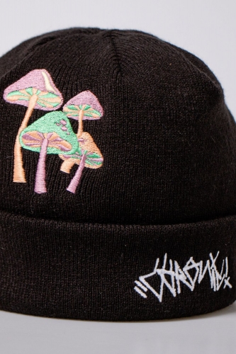 Gorro Touca Chronic Tag Cogumelo - Preta clone
